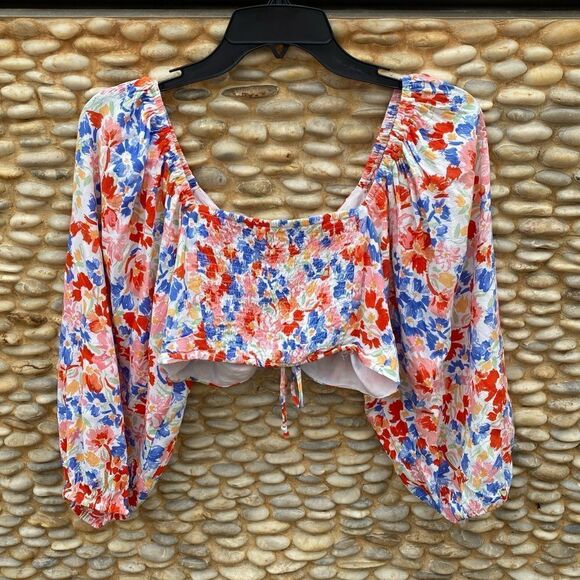 L'Space Farryn Floral Crop Top. Size Small.  VGUC. Beach Summer Vacation Boho - Picture 4 of 6
